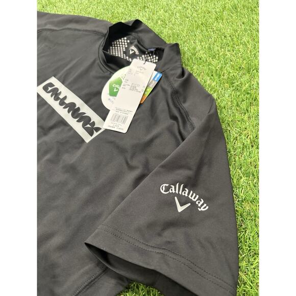 Callaway Cool Festa Golf Mock Neck Shirt Large Black | Japan Exclusive | NEW - Picture 5 of 13